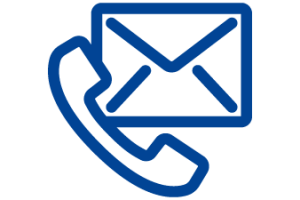 Icon bestehend aus einem Telefonhörer und einem Briefumschlag